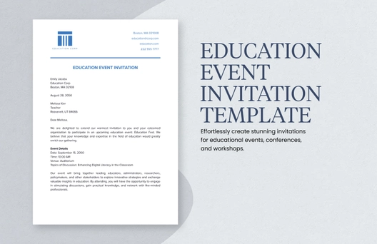Education Event Invitation Template