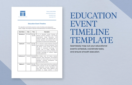 Education Event Timeline Template Education Event Timeline Template