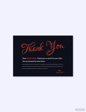 Chalkboard Christmas Thank You Card Template