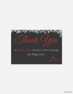 Creative Christmas Thank You Card Template