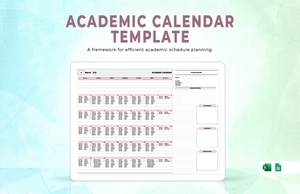Academic Calendar Template