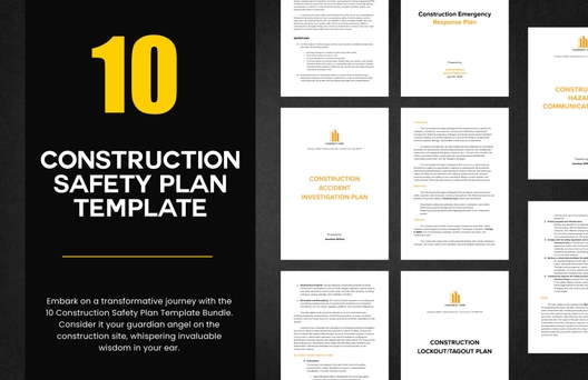 10 Construction Safety Plan Template Bundle