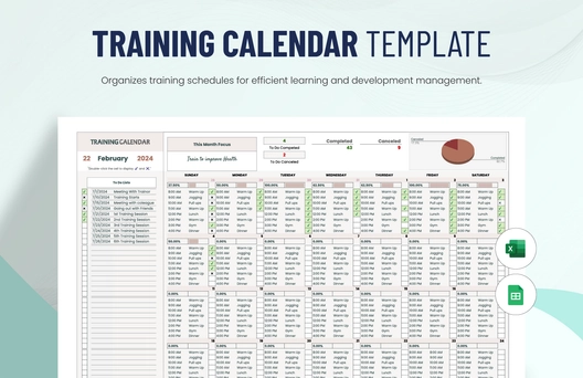 Training Calendar Template Training Calendar Template
