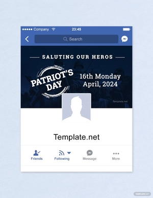 Patriot's Day Facebook App Cover Template