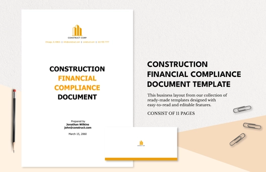Construction Financial Compliance Document Template