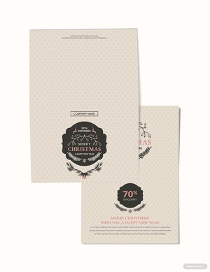 Christmas Discount Thank You Card Template
