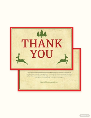 Christmas Special Thank You Card Template
