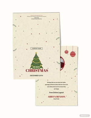 Christmas Bonus Thank You Card Template