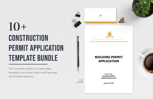 10+ Construction Permit Application Template Bundle