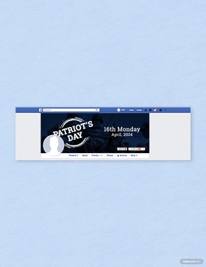 Patriot's Day Facebook Cover Template