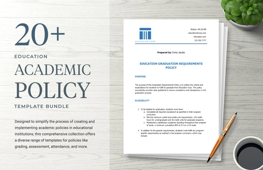 20+ Education Academic Policy Template Bundle