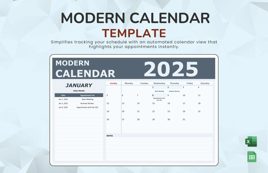 Modern Calendar Template