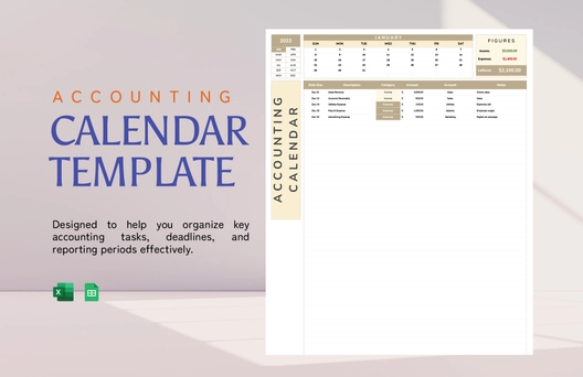Accounting Calendar Template
