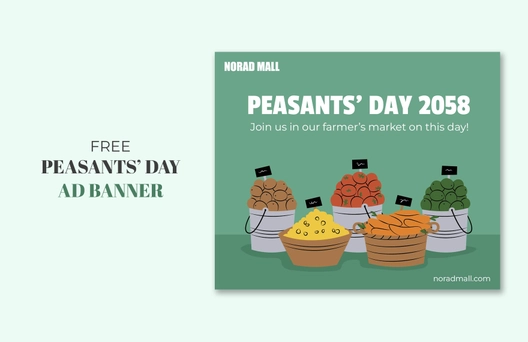 Peasant's Day Ad Banner