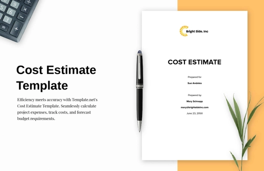 Cost Estimate Template Cost Estimate Template