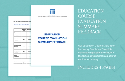Education Course Evaluation Summary Feedback