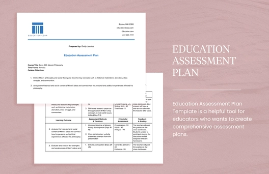 Education Assessment Plan Education Assessment Plan