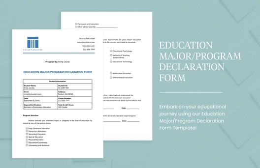 Education Major_Program Declaration Form