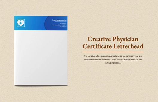 Creative Physician Certificate Letterhead
