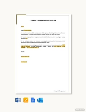 Catering Company Proposal Letter