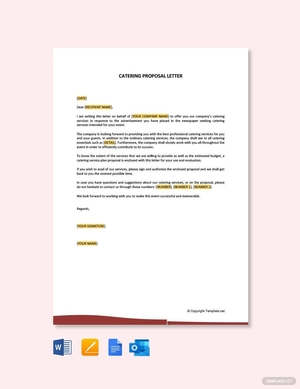 Catering Proposal Letter