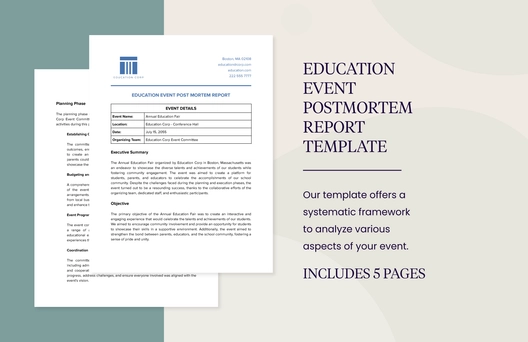 Education Event Postmortem Report Template Education Event Postmortem Report Template