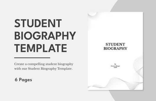 Student Biography Template