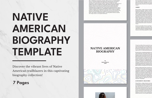 Native American Biography Template
