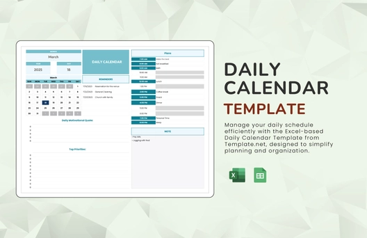 Daily Calendar Template Daily Calendar Template