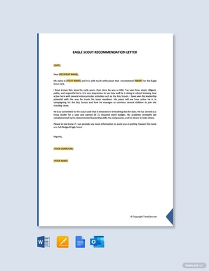 Eagle Scout Recommendation Letter
