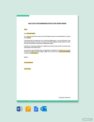 Eagle Scout Recommendation Letter from Friend
