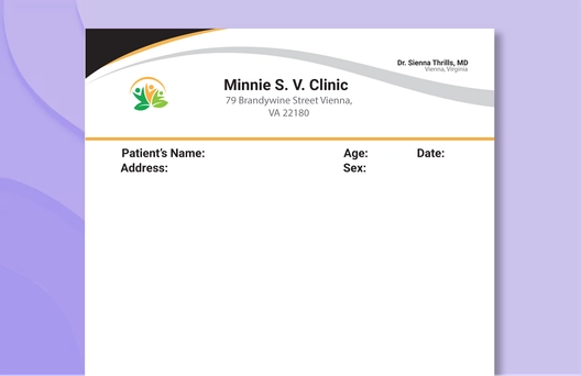 Sample Physician’s Letterhead