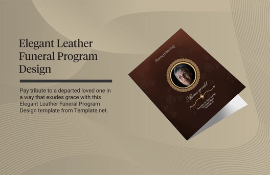 Elegant Leather Funeral Program Design Elegant Leather Funeral Program Design
