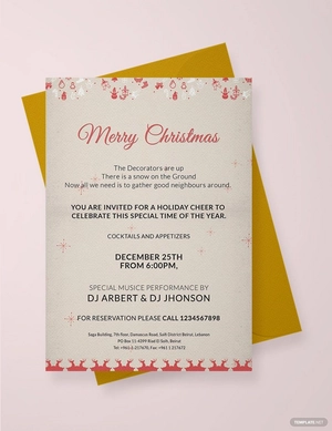 Merry Christmas Invitation Template