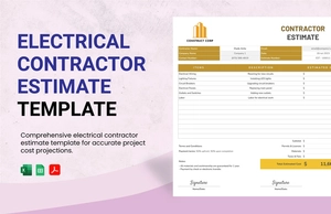 Electrical Contractor Estimate Template