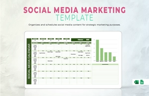 Social Media Marketing Calendar Template