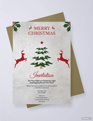 Elegant Christmas Invitation Template