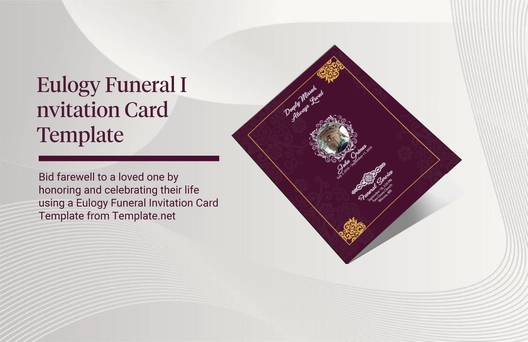 Eulogy Funeral Invitation Card Template Eulogy Funeral Invitation Card Template
