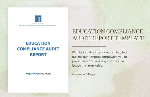 Education Compliance Audit Report Template Education Compliance Audit Report Template
