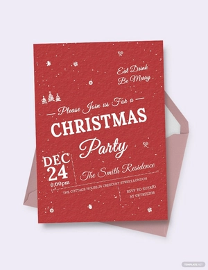 Retro Christmas Invitation Template