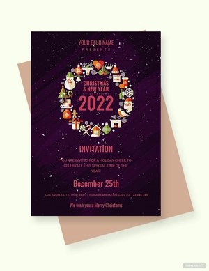 Christmas and New Year Invitation Template