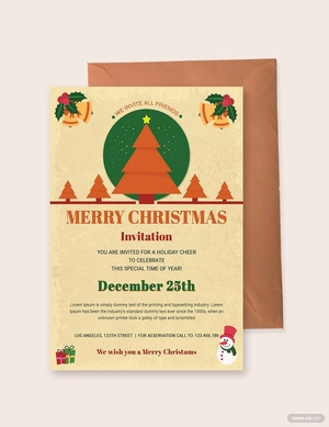 Christmas Holiday Invitation Template