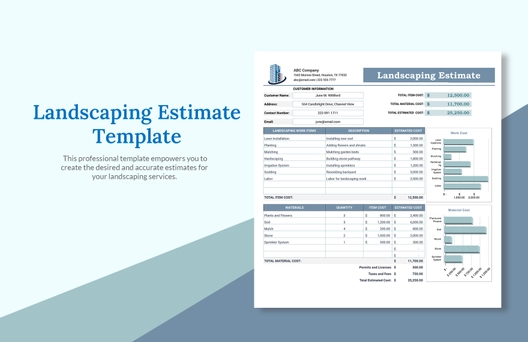 Landscaping Estimate Template