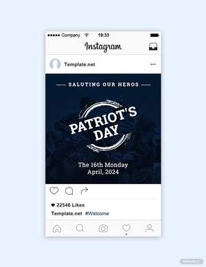 Patriot's Day Instagram Post Template