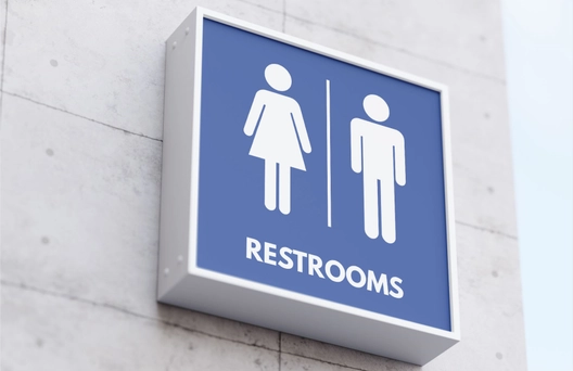 School Restrooms Sign Template