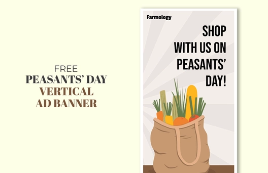 Peasant's Day Vertical Ad Banner