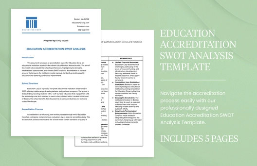 Education Accreditation SWOT Analysis Template
