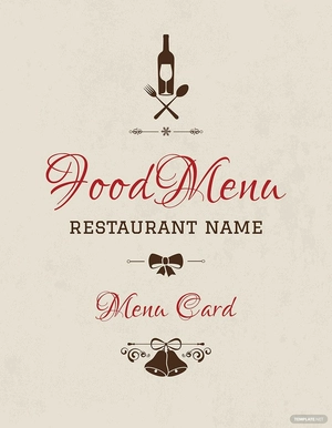 Vintage Christmas Menu Template