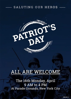 Patriot's Day Invitation Template