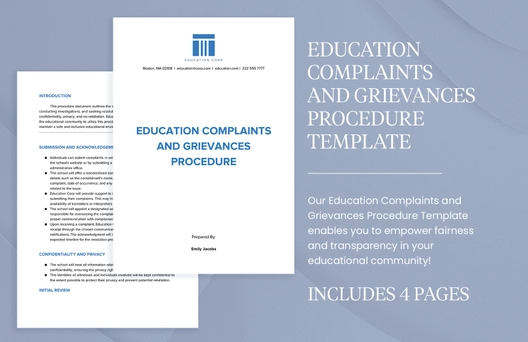 Education Complaints and Grievances Procedure Template Education Complaints and Grievances Procedure Template